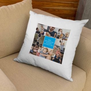 Jigsaw Piece Photo Puzzle Cushion
