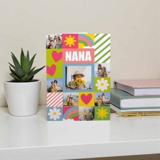 Colourful Icon Mosaic Photo Card