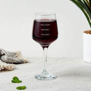 Personalised Teacher Wine Glass